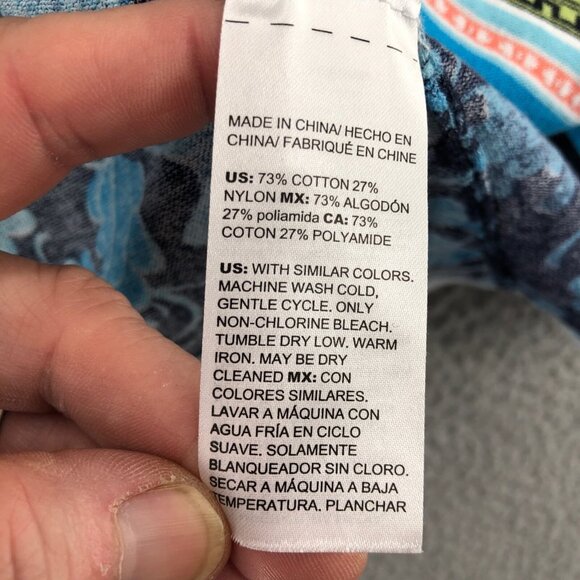 Chicos Sweater Womens 0 US Small Blue Floral Perfect Layer Cardigan 3/4 Sleeves - Picture 7 of 10